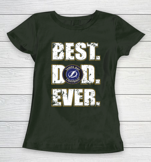 NHL Tampa Bay Lightning Hockey Best Dad Ever Family Shirt Women's T-Shirt 4