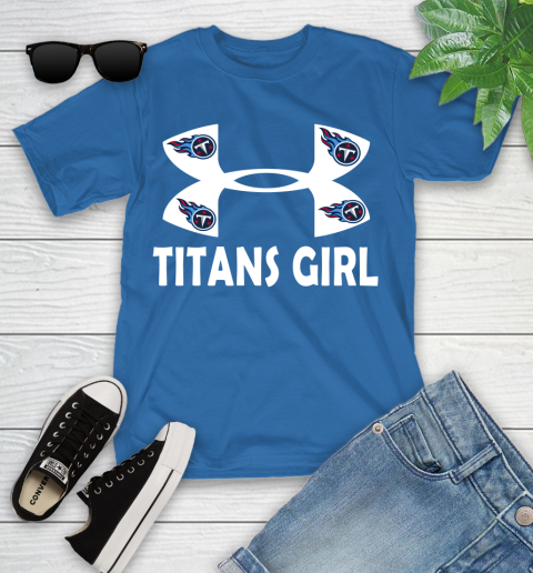 NFL Tennessee Titans Girl Under Armour Football Sports Youth T-Shirt 12