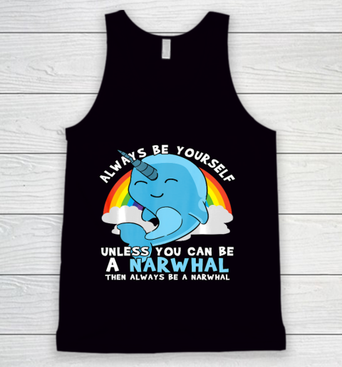 Narwhal T Shirt Unicorn Of The Sea Gift Whale Rainbow Tank Top