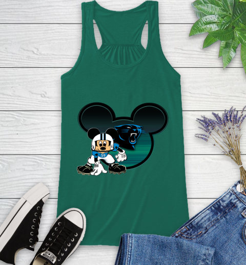 NFL Carolina Panthers Mickey Mouse Disney Football T Shirt Racerback Tank 7