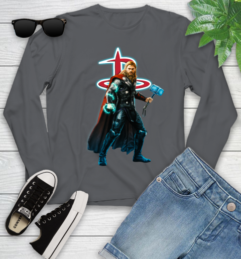 NBA Thor Avengers Endgame Basketball Houston Rockets Youth Long Sleeve 8
