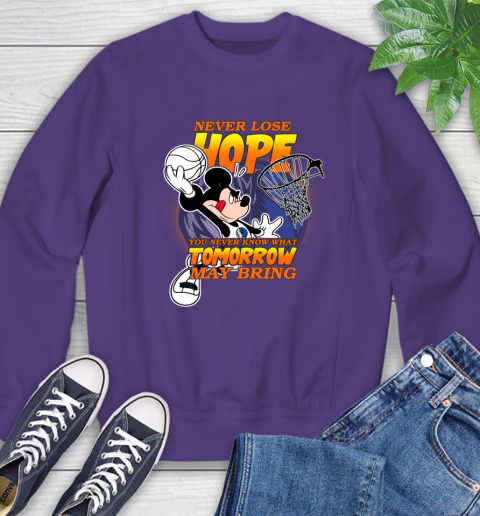 Dallas Mavericks NBA Basketball Mickey Disney Never Lose Hope Sweatshirt 4