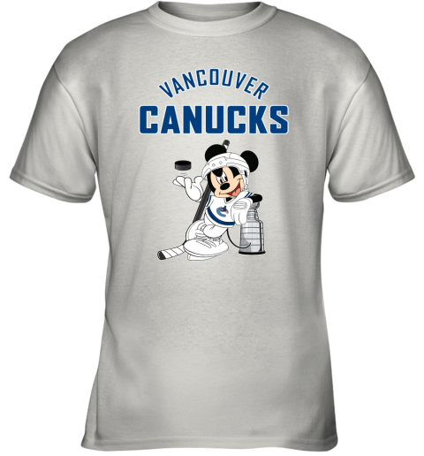 Mickey Vancouver Canucks With The Stanley Cup Hockey NHL Youth T-Shirt