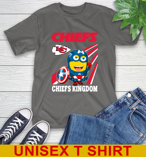 NFL Football Kansas City Chiefs Captain America Marvel Avengers Minion Shirt T-Shirt 10