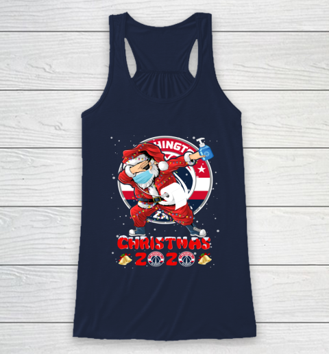 Washington Wizards Funny Santa Claus Dabbing Christmas 2020 NBA Racerback Tank 8