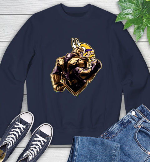 NFL Thanos Avengers Endgame Football Sports Minnesota Vikings Sweatshirt 3