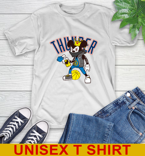 Oklahoma City Thunder NBA Basketball Mickey Peace Sign Sports T-Shirt