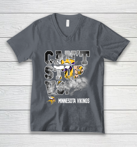NFL Minnesota Vikings Can't Stop Vs V-Neck T-Shirt 4