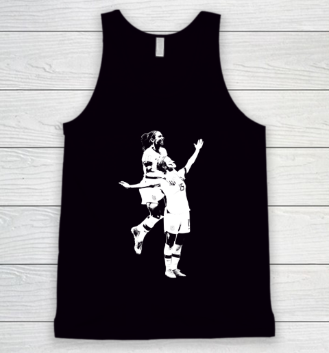 Megan Rapinoe and Alex Morgan Victory Pose  The White Stencil Tank Top