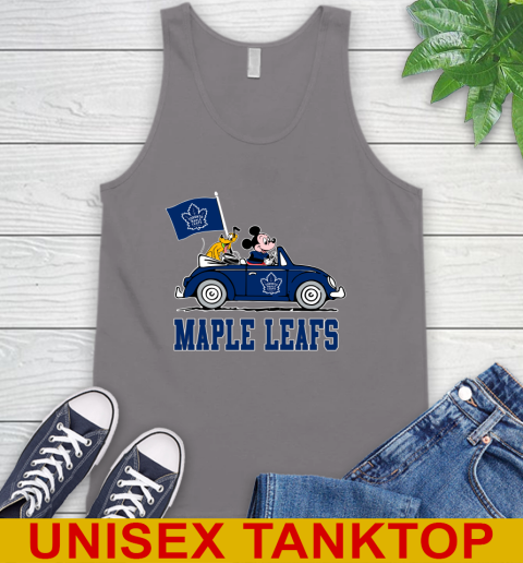 NHL Hockey Toronto Maple Leafs Pluto Mickey Driving Disney Shirt Tank Top 7