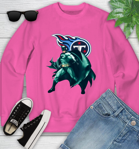 NFL Batman Football Sports Tennessee Titans Youth Sweatshirt 7
