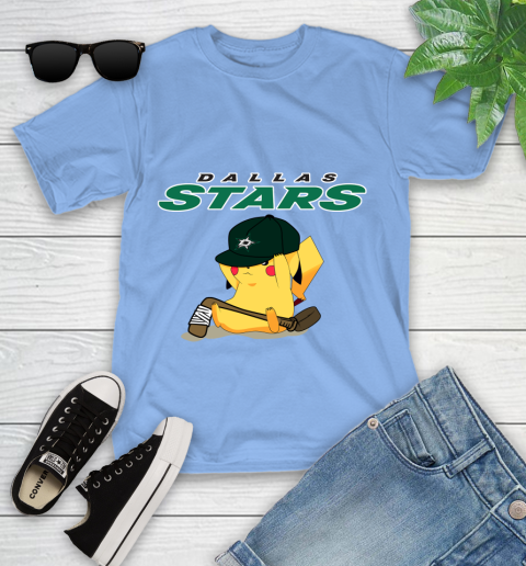 NHL Pikachu Hockey Sports Dallas Stars Youth T-Shirt 11