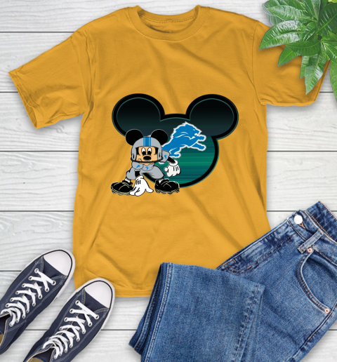 NFL Detroit Lions Mickey Mouse Disney Football T Shirt T-Shirt 3
