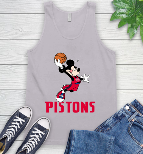 NBA Basketball Detroit Pistons Cheerful Mickey Mouse Shirt Tank Top 4