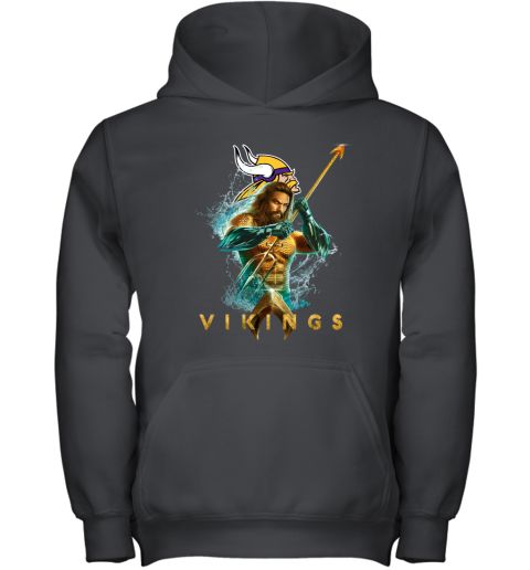 NFL Minnesota Vikings Aquaman DC Football Sports zTYl6tXKU4W youth hoodie 43 95 151514 front black