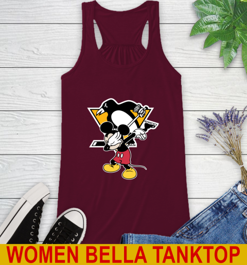 Pittsburgh Penguins NHL Hockey Dabbing Mickey Disney Sports Racerback Tank 3
