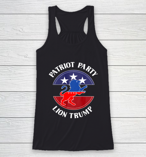 Patriot Party Lion Trump Is Our President Racerback Tank