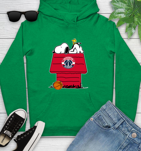 Washington Wizards NBA Basketball Snoopy Woodstock The Peanuts Movie Youth Hoodie 7