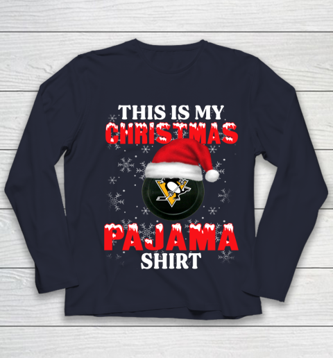Pittsburgh Penguins This Is My Christmas Pajama Shirt NHL Youth Long Sleeve 2