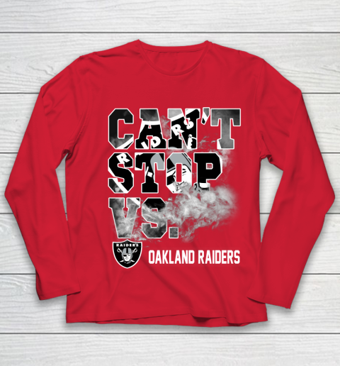 NFL Oakland Raiders Can't Stop Vs Youth Long Sleeve 8