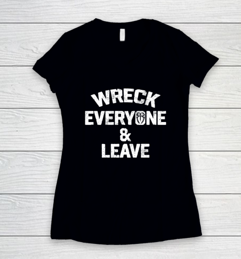 Roman Reigns Wreck Everyone and Leave Women's V-Neck T-Shirt