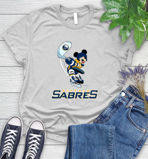 NHL Hockey Buffalo Sabres Cheerful Mickey Mouse Shirt Women's T-Shirt 2