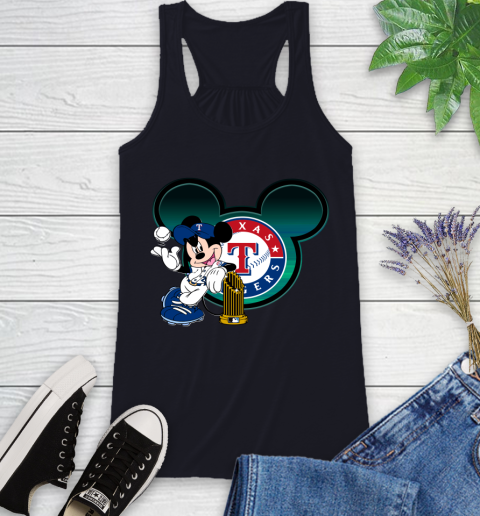 MLB Texas Rangers The Commissioner's Trophy Mickey Mouse Disney Racerback Tank 10