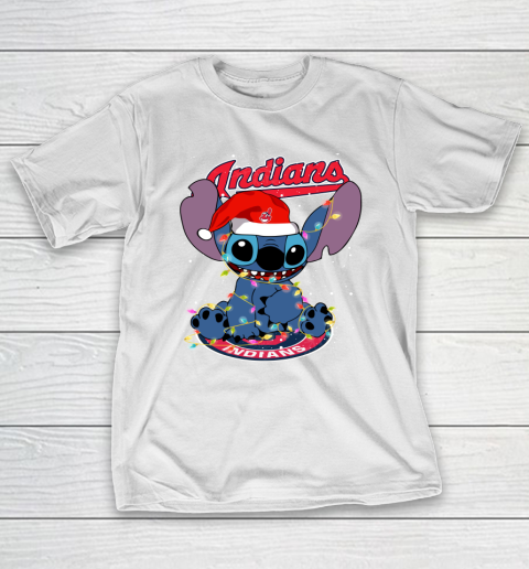 Cleveland Indians MLB noel stitch Baseball Christmas T-Shirt