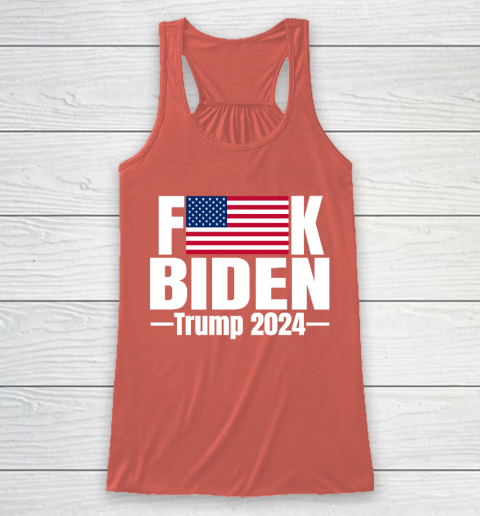 Fuck Biden American Flag Trump 2024 Racerback Tank 3