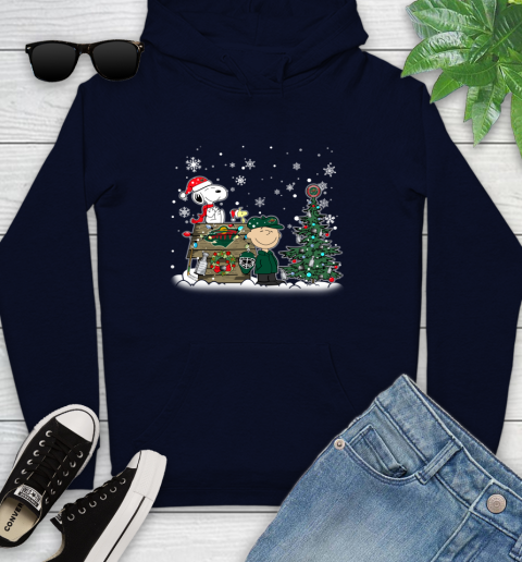 NHL Minnesota Wild Snoopy Charlie Brown Woodstock Christmas Stanley Cup Hockey Youth Hoodie 3