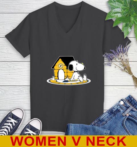NBA Basketball Indiana Pacers Snoopy The Peanuts Movie Shirt Women's V-Neck T-Shirt 9