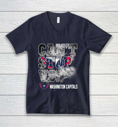 NHL Washington Capitals Hockey Can't Stop Vs V-Neck T-Shirt 2