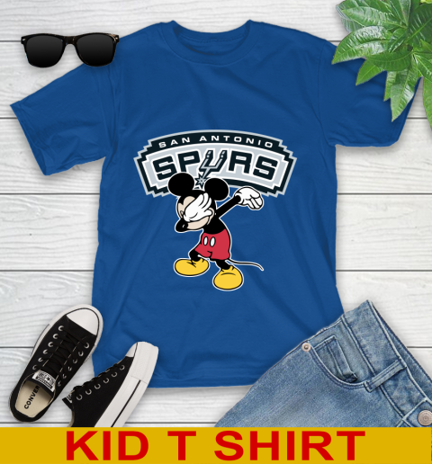 San Antonio Spurs NBA Basketball Dabbing Mickey Disney Sports Youth T-Shirt 9