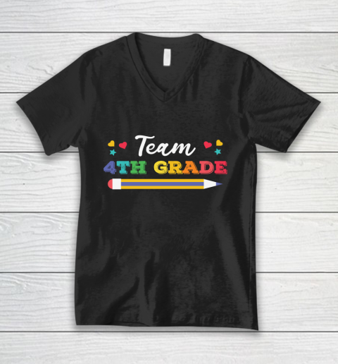 Back To School Shirt Team 4th grade 1 V-Neck T-Shirt