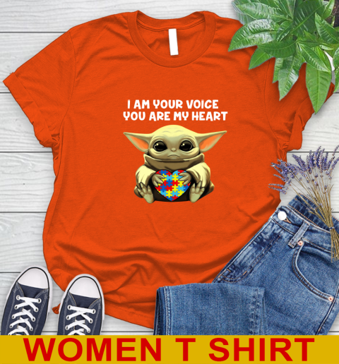 I Am Your Voice You Are My Heart Baby Yoda Autism Awareness Shirt 87