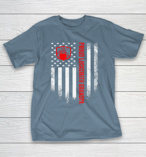 GrandFather gift shirt Vintage USA American Flag Proud Locksmith Grandpa Distressed T Shirt T-Shirt 6