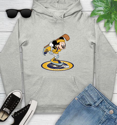 NHL Hockey Nashville Predators Cheerful Mickey Disney Shirt Youth Hoodie 2