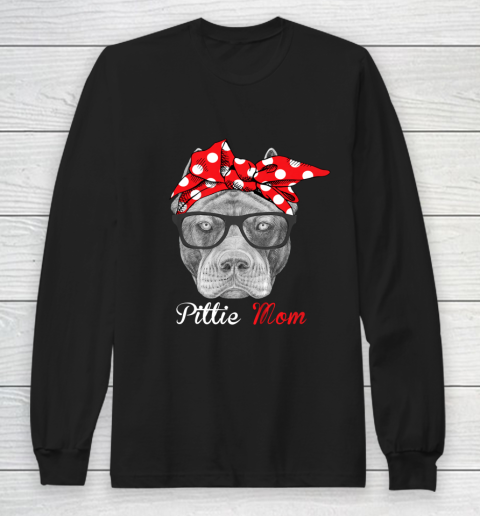 Dog Mom Shirt Pittie Mom Shirt for Pitbull Dog Lovers Mothers Day Long Sleeve T-Shirt