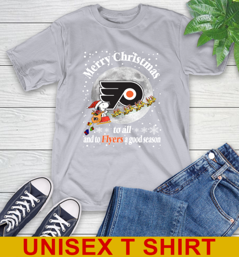 Philadelphia Flyers Merry Christmas To All And To Flyers A Good Season NHL Hockey Sports T-Shirt 5