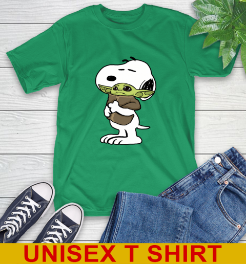 Snoopy Hugging Baby Yoda Shirt 7