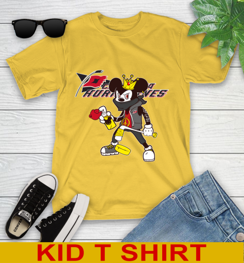 Carolina Hurricanes NHL Hockey Mickey Peace Sign Sports Youth T-Shirt 8