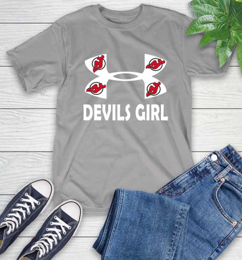 NHL New Jersey Devils Girl Under Armour Hockey Sports T-Shirt 6