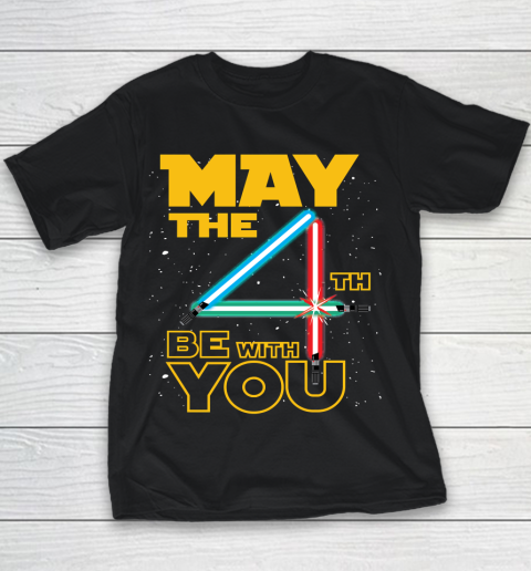 The 4th of May Be With You Galaxy Lightsaber Star Wars Youth T-Shirt