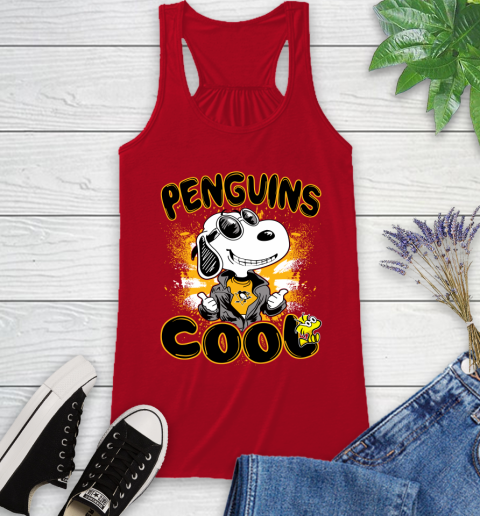 NHL Hockey Pittsburgh Penguins Cool Snoopy Shirt Racerback Tank 3