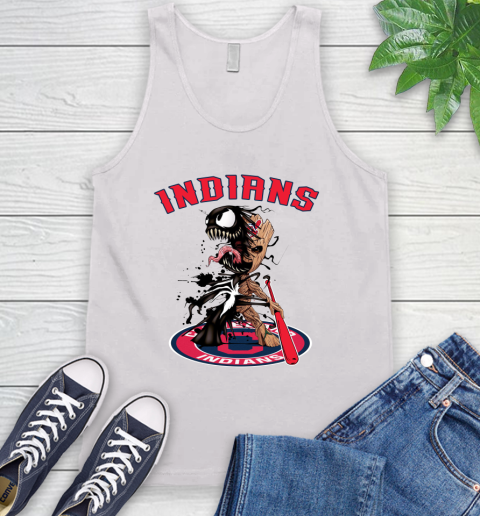 MLB Cleveland Indians Baseball Venom Groot Guardians Of The Galaxy Tank Top