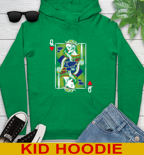 NHL Hockey St.Louis Blues The Queen Of Hearts Card Shirt Youth Hoodie 9 NHL Hockey St.Louis Blues The Queen Of Hearts Card Shirt Youth Hoodie - Image 9