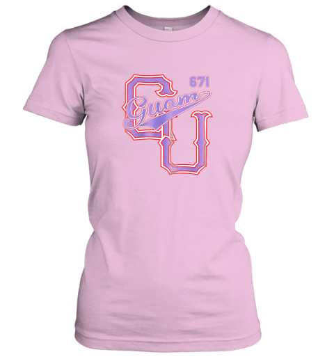 5zzh guam 671 baseball style chamorro guamanian ladies t shirt 20 front light pink