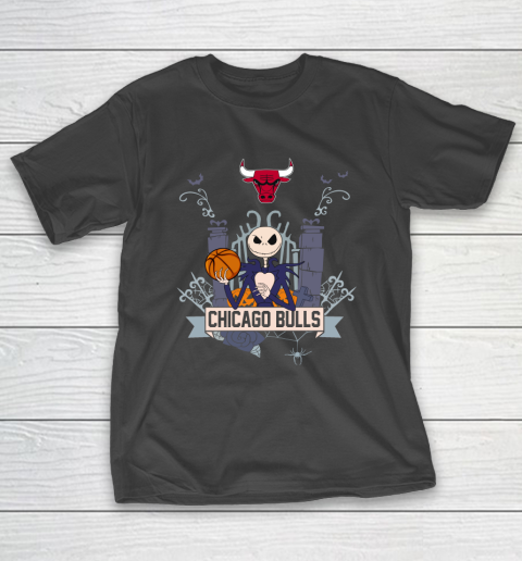 NBA Chicago Bulls Basketball Jack Skellington Halloween T-Shirt