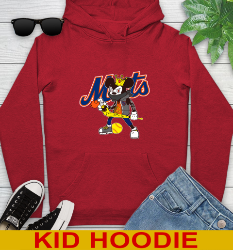 New York Mets MLB Baseball Mickey Peace Sign Sports Youth Hoodie 11