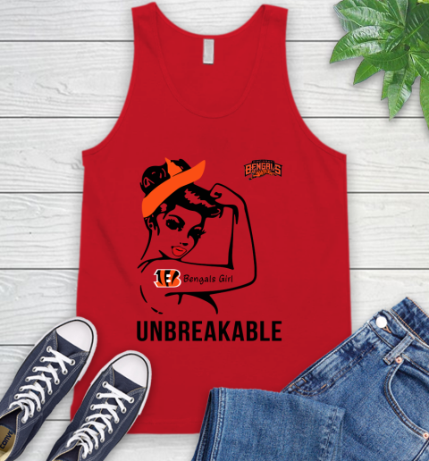 NFL Cincinnati Bengals Girl Unbreakable Football Sports Tank Top 4
